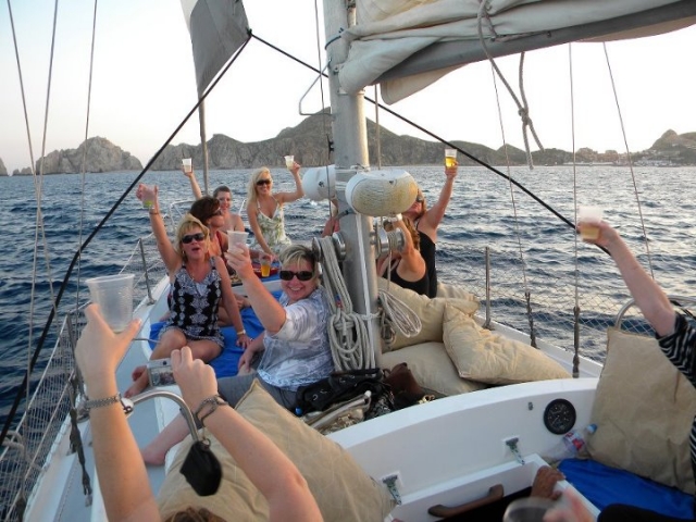 Brindando en altamar